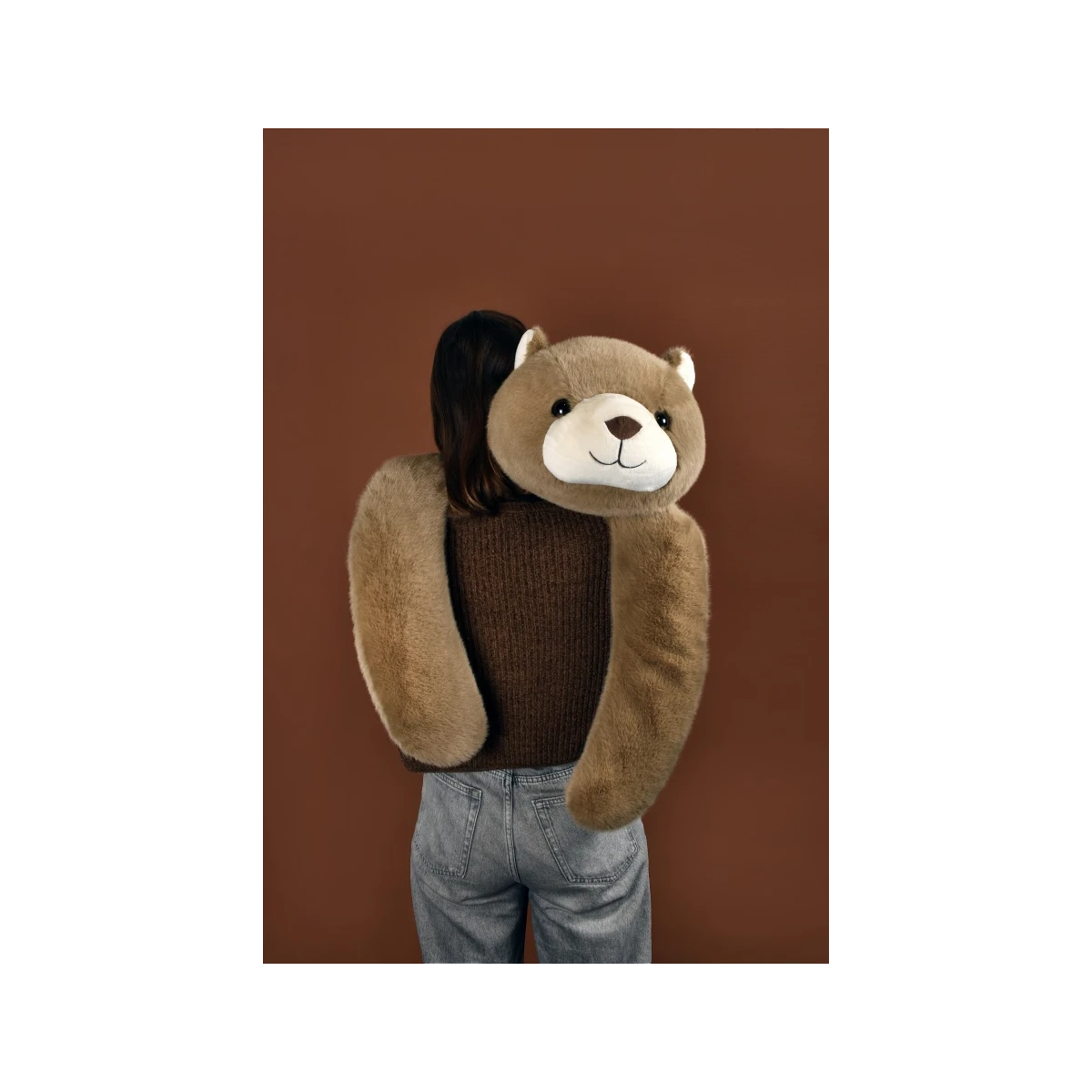 DOUDOU ET COMPAGNIE DOUDOU obciążeniowy pluszowy miś Podcoll Histoire d'Ours 100 cm jasny brązowy