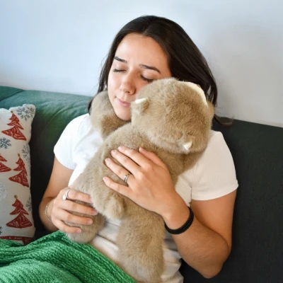 DOUDOU ET COMPAGNIE DOUDOU obciążeniowy pluszowy miś Podcoll Histoire d'Ours 50 cm jasny brązowy