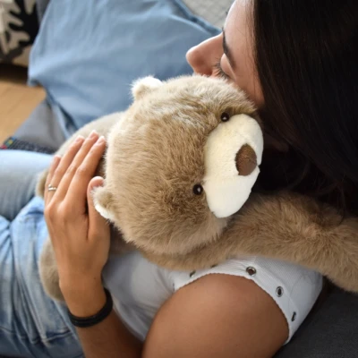 DOUDOU ET COMPAGNIE DOUDOU obciążeniowy pluszowy miś Podcoll Histoire d'Ours 50 cm jasny brązowy