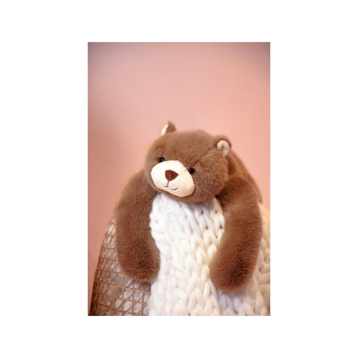 DOUDOU ET COMPAGNIE DOUDOU obciążeniowy pluszowy miś Podcoll Histoire d'Ours 50 cm jasny brązowy