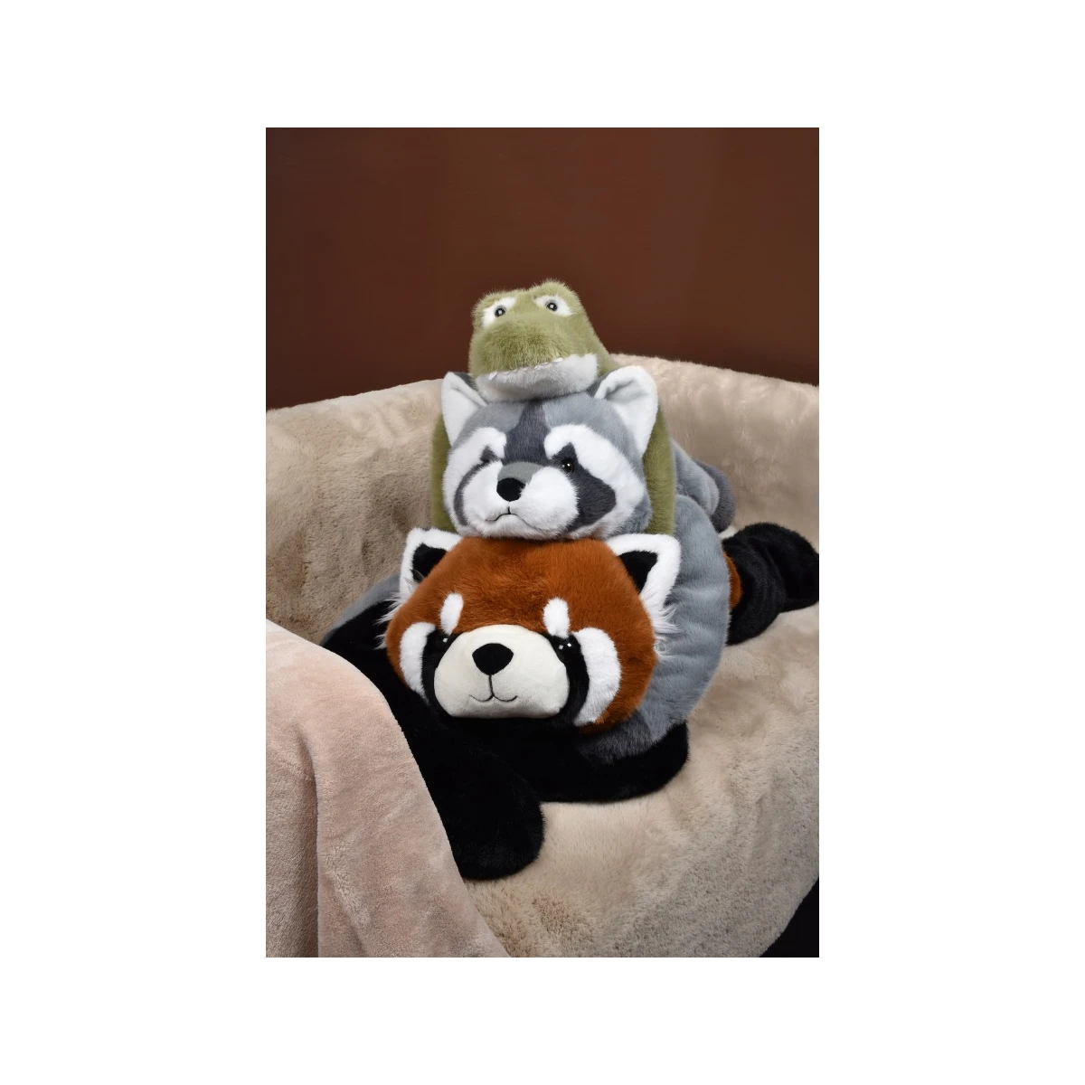 DOUDOU ET COMPAGNIE DOUDOU obciążeniowa pluszowa panda ruda Podcoll Histoire d'Ours 100 cm pomarańczowy
