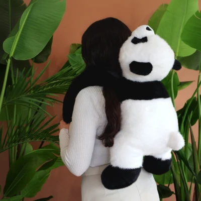 DOUDOU ET COMPAGNIE DOUDOU obciążeniowa pluszowa panda Podcoll Histoire d'Ours 75 cm czarno-biały
