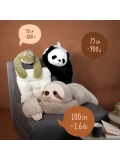 DOUDOU ET COMPAGNIE DOUDOU obciążeniowa pluszowa panda Podcoll Histoire d'Ours 75 cm czarno-biały