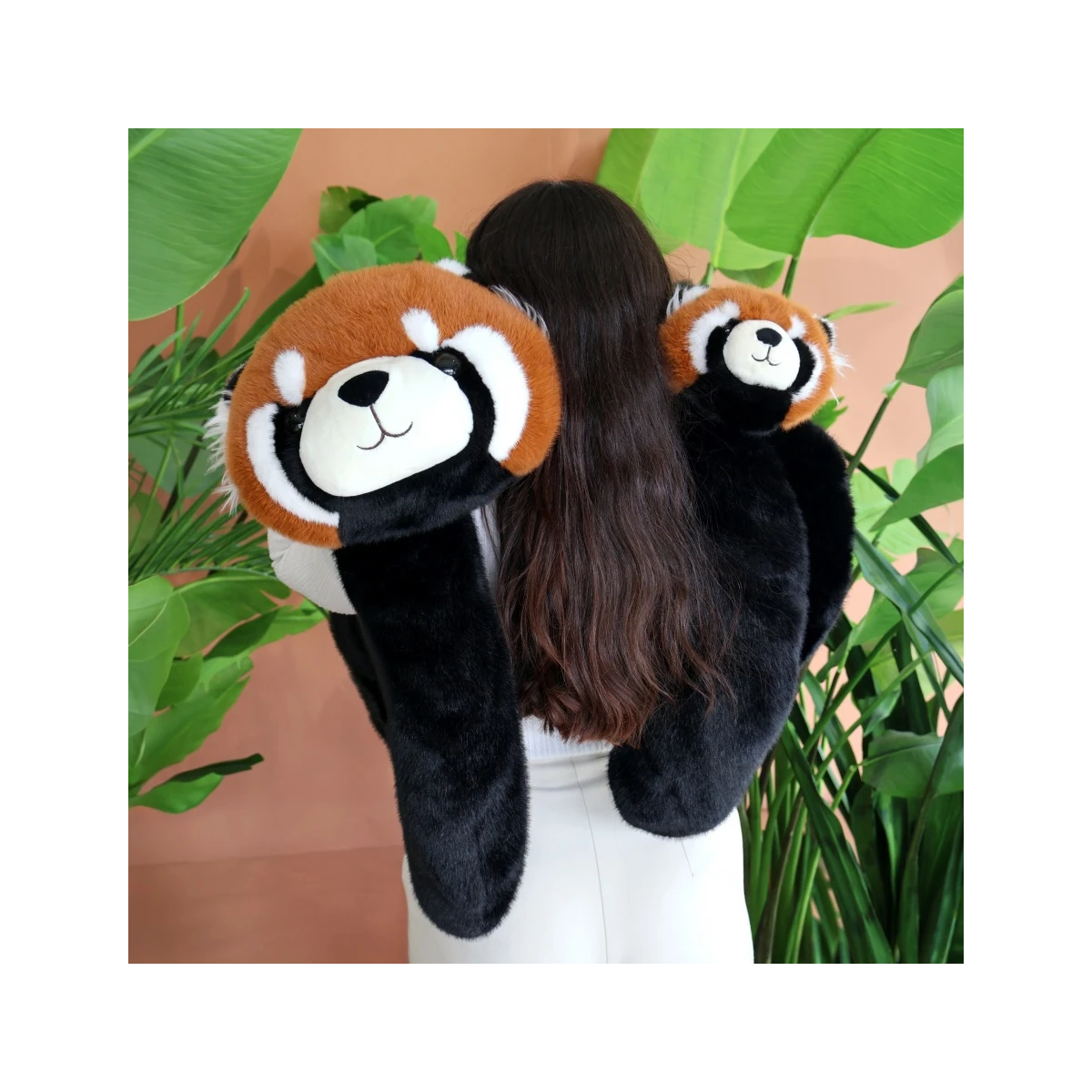 DOUDOU ET COMPAGNIE DOUDOU obciążeniowa pluszowa panda ruda Podcoll Histoire d'Ours 50 cm pomarańczowy