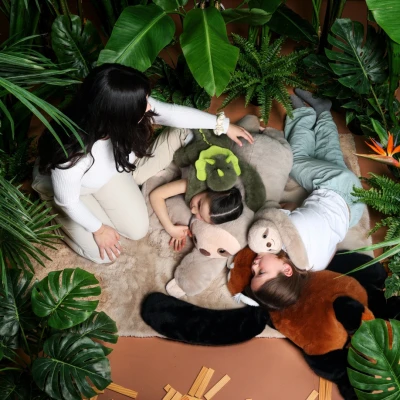 DOUDOU ET COMPAGNIE DOUDOU obciążeniowa pluszowa panda ruda Podcoll Histoire d'Ours 100 cm pomarańczowy