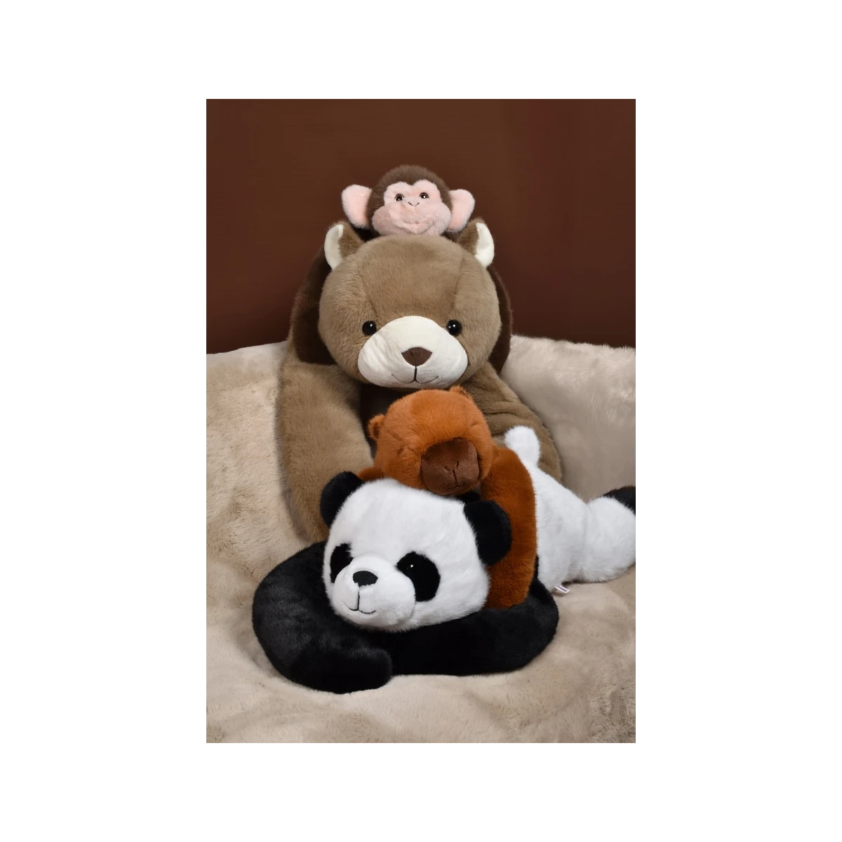 DOUDOU ET COMPAGNIE DOUDOU obciążeniowa pluszowa panda Podcoll Histoire d'Ours 75 cm czarno-biały