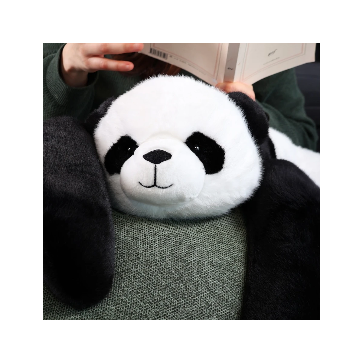 DOUDOU ET COMPAGNIE DOUDOU obciążeniowa pluszowa panda Podcoll Histoire d'Ours 75 cm czarno-biały