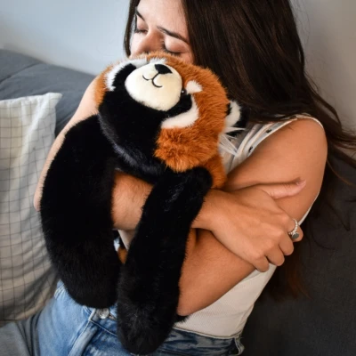 DOUDOU ET COMPAGNIE DOUDOU obciążeniowa pluszowa panda ruda Podcoll Histoire d'Ours 50 cm pomarańczowy