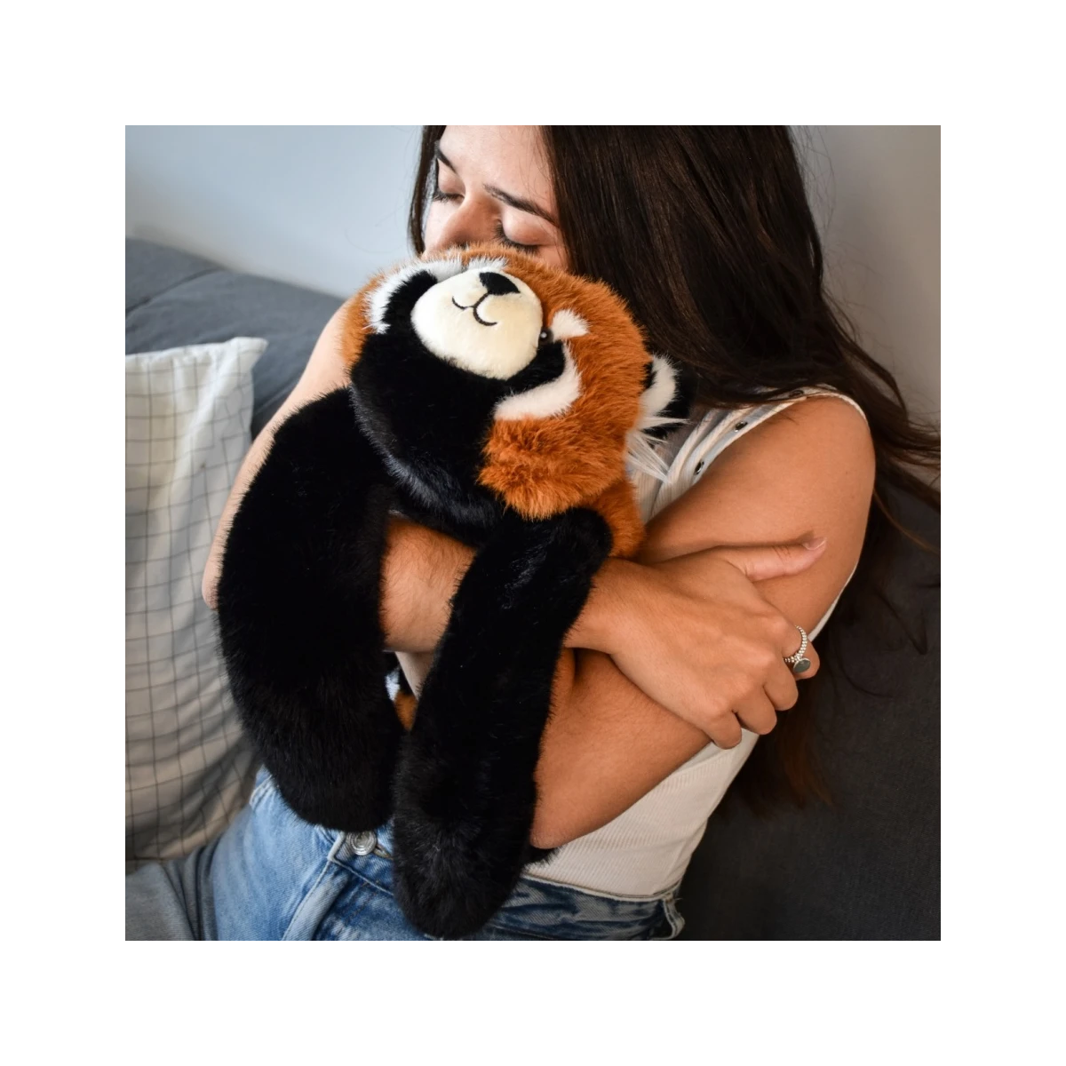 DOUDOU ET COMPAGNIE DOUDOU obciążeniowa pluszowa panda ruda Podcoll Histoire d'Ours 50 cm pomarańczowy