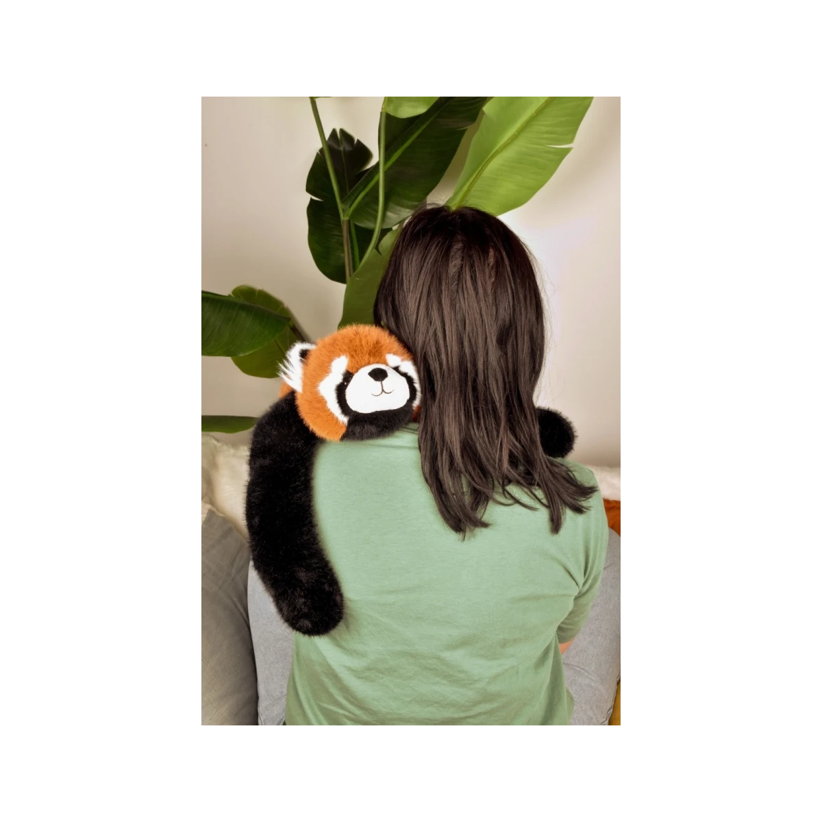 DOUDOU ET COMPAGNIE DOUDOU obciążeniowa pluszowa panda ruda Podcoll Histoire d'Ours 50 cm pomarańczowy