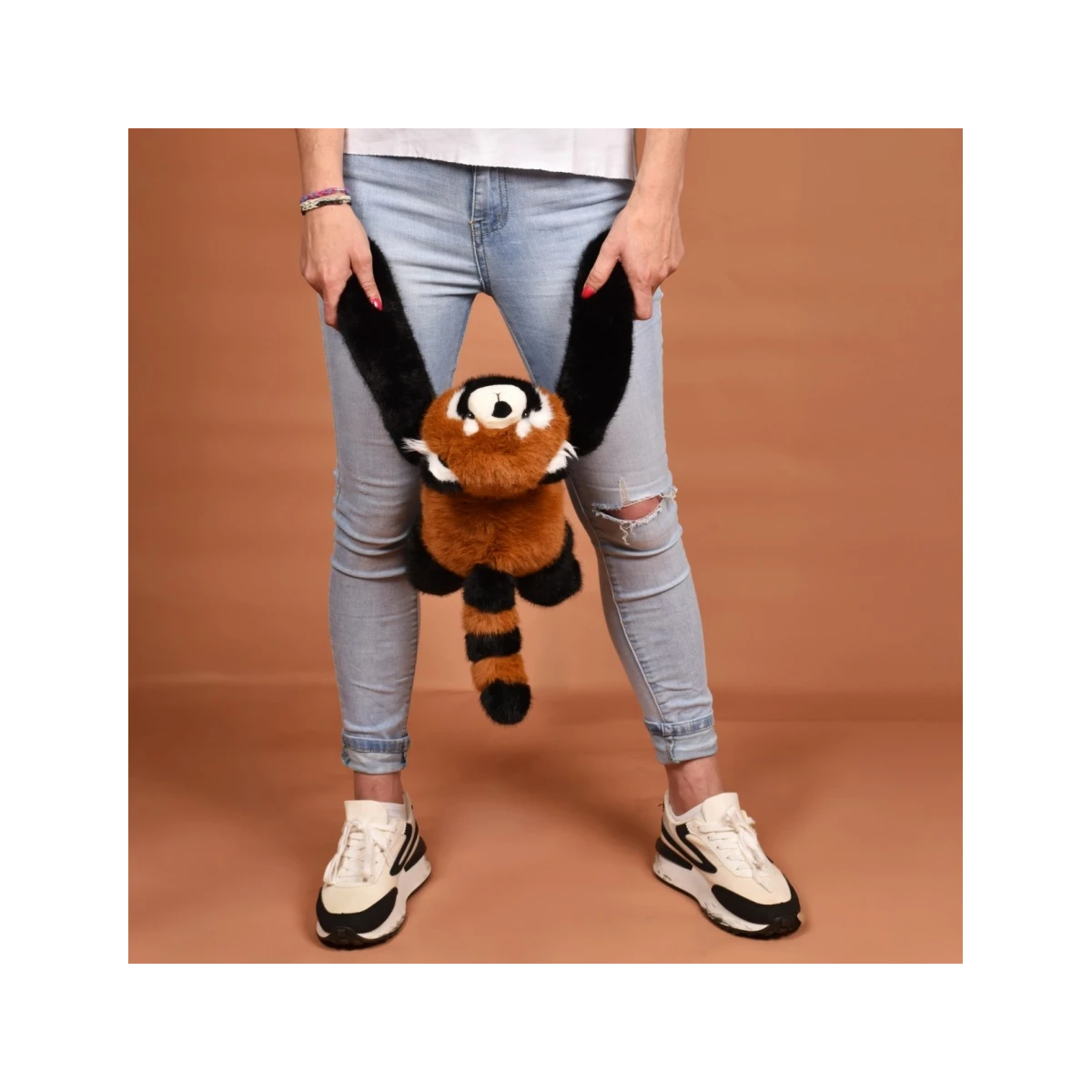 DOUDOU ET COMPAGNIE DOUDOU obciążeniowa pluszowa panda ruda Podcoll Histoire d'Ours 50 cm pomarańczowy