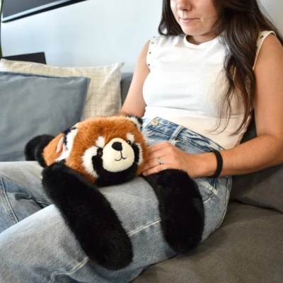 DOUDOU ET COMPAGNIE DOUDOU obciążeniowa pluszowa panda ruda Podcoll Histoire d'Ours 50 cm pomarańczowy