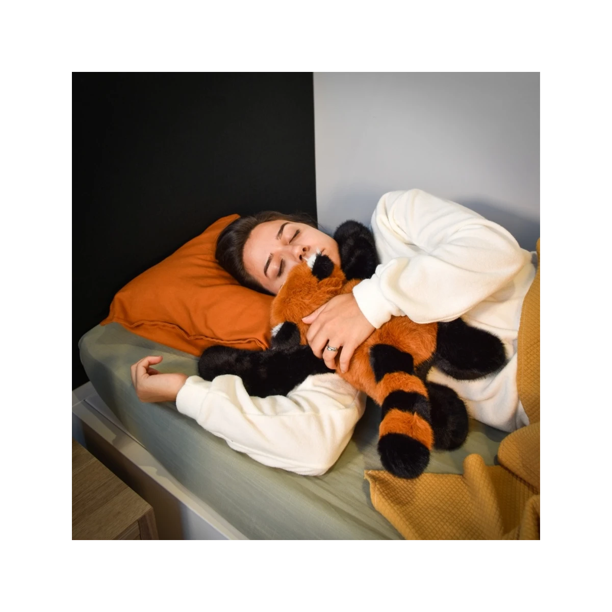 DOUDOU ET COMPAGNIE DOUDOU obciążeniowa pluszowa panda ruda Podcoll Histoire d'Ours 50 cm pomarańczowy