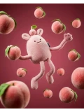 DOUDOU ET COMPAGNIE DOUDOU MIAM! Taylor Peach 60 cm różowa brzoskwinia