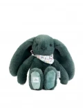 DOUDOU ET COMPAGNIE DOUDOU pluszowy królik Lapin Fleurette  25 cm zielony eukaliptusowy