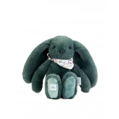 DOUDOU ET COMPAGNIE DOUDOU pluszowy królik Lapin Fleurette  25 cm zielony eukaliptusowy