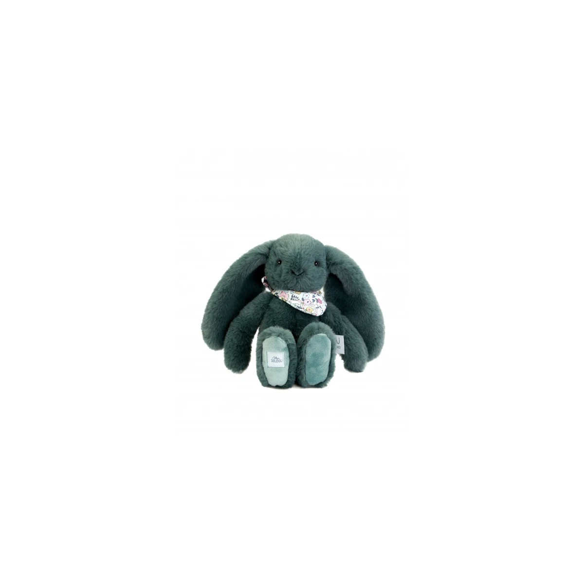 DOUDOU ET COMPAGNIE DOUDOU pluszowy królik Lapin Fleurette  25 cm zielony eukaliptusowy