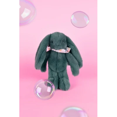 DOUDOU ET COMPAGNIE DOUDOU pluszowy królik Lapin Fleurette  25 cm zielony eukaliptusowy