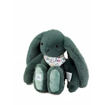 DOUDOU ET COMPAGNIE DOUDOU pluszowy królik Lapin Fleurette  25 cm zielony eukaliptusowy
