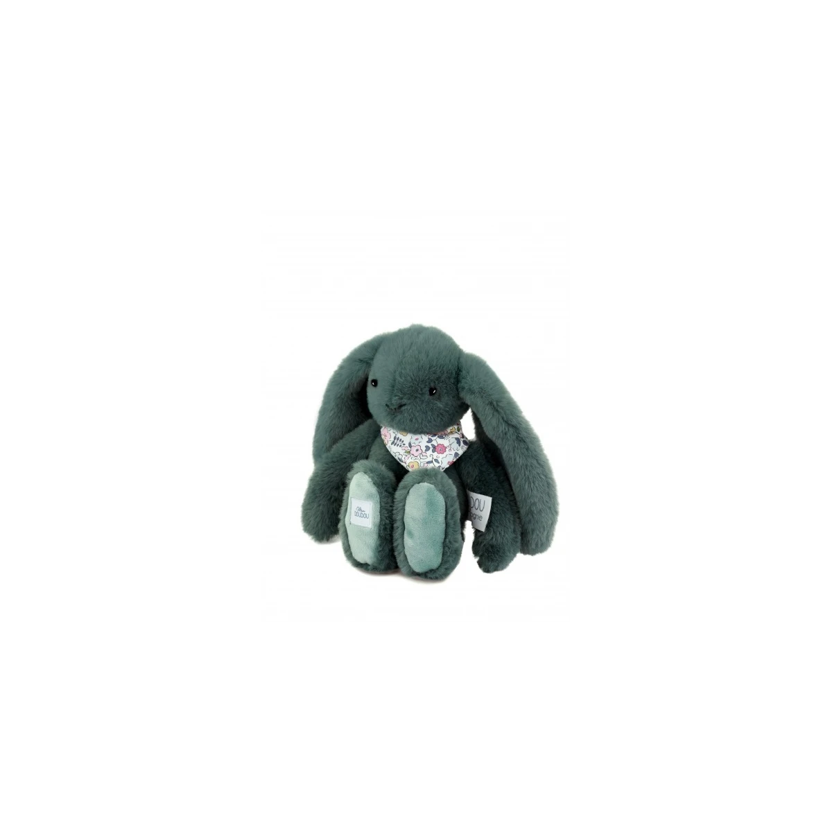 DOUDOU ET COMPAGNIE DOUDOU pluszowy królik Lapin Fleurette  25 cm zielony eukaliptusowy