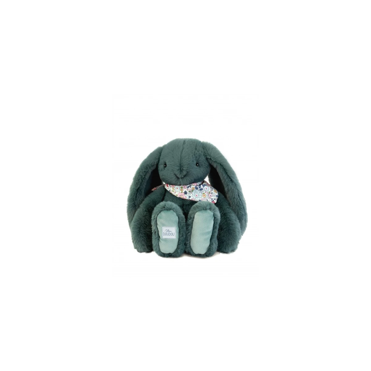 DOUDOU ET COMPAGNIE DOUDOU pluszowy królik Lapin Fleurette  35 cm zielony eukaliptusowy