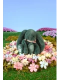DOUDOU ET COMPAGNIE DOUDOU pluszowy królik Lapin Fleurette  25 cm zielony eukaliptusowy