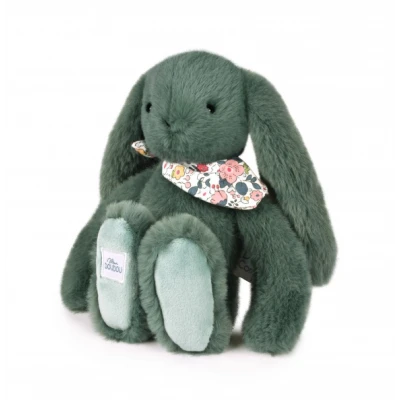 DOUDOU ET COMPAGNIE DOUDOU pluszowy królik Lapin Fleurette  35 cm zielony eukaliptusowy