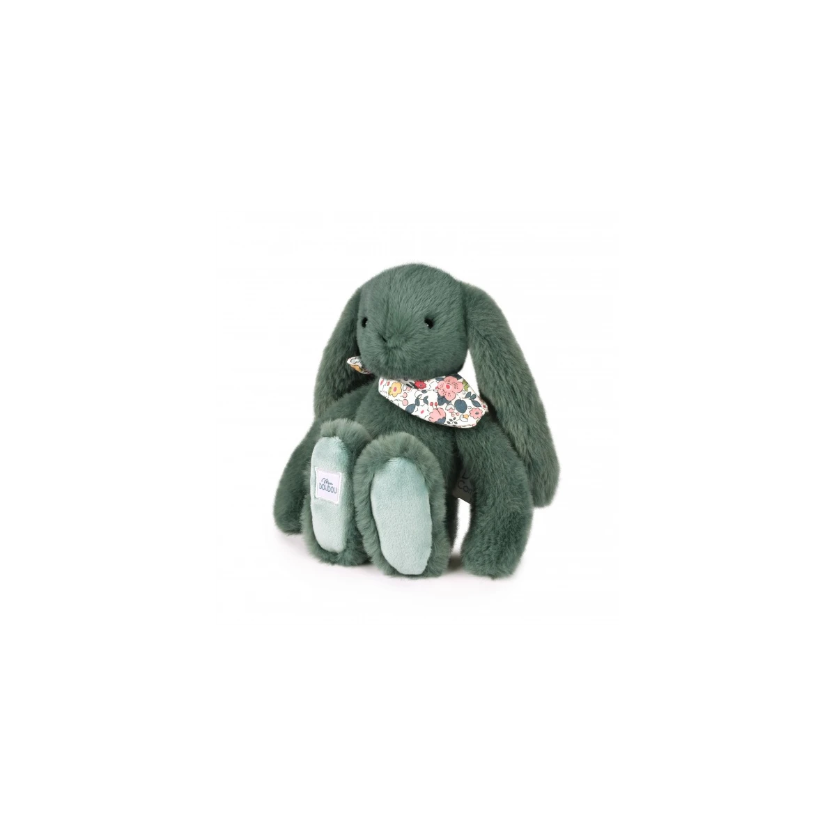 DOUDOU ET COMPAGNIE DOUDOU pluszowy królik Lapin Fleurette  35 cm zielony eukaliptusowy