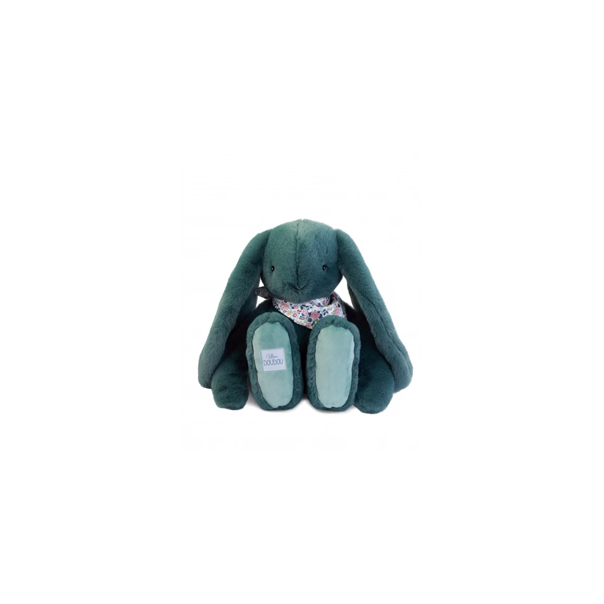DOUDOU ET COMPAGNIE DOUDOU pluszowy królik Lapin Fleurette  50 cm zielony eukaliptusowy