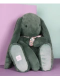 DOUDOU ET COMPAGNIE DOUDOU pluszowy królik Lapin Fleurette  50 cm zielony eukaliptusowy