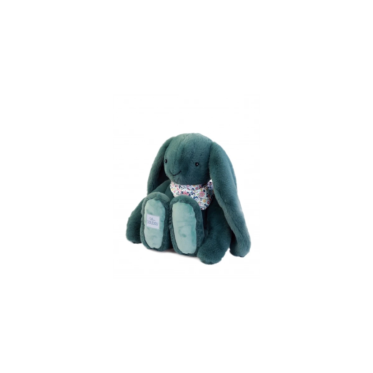 DOUDOU ET COMPAGNIE DOUDOU pluszowy królik Lapin Fleurette  50 cm zielony eukaliptusowy