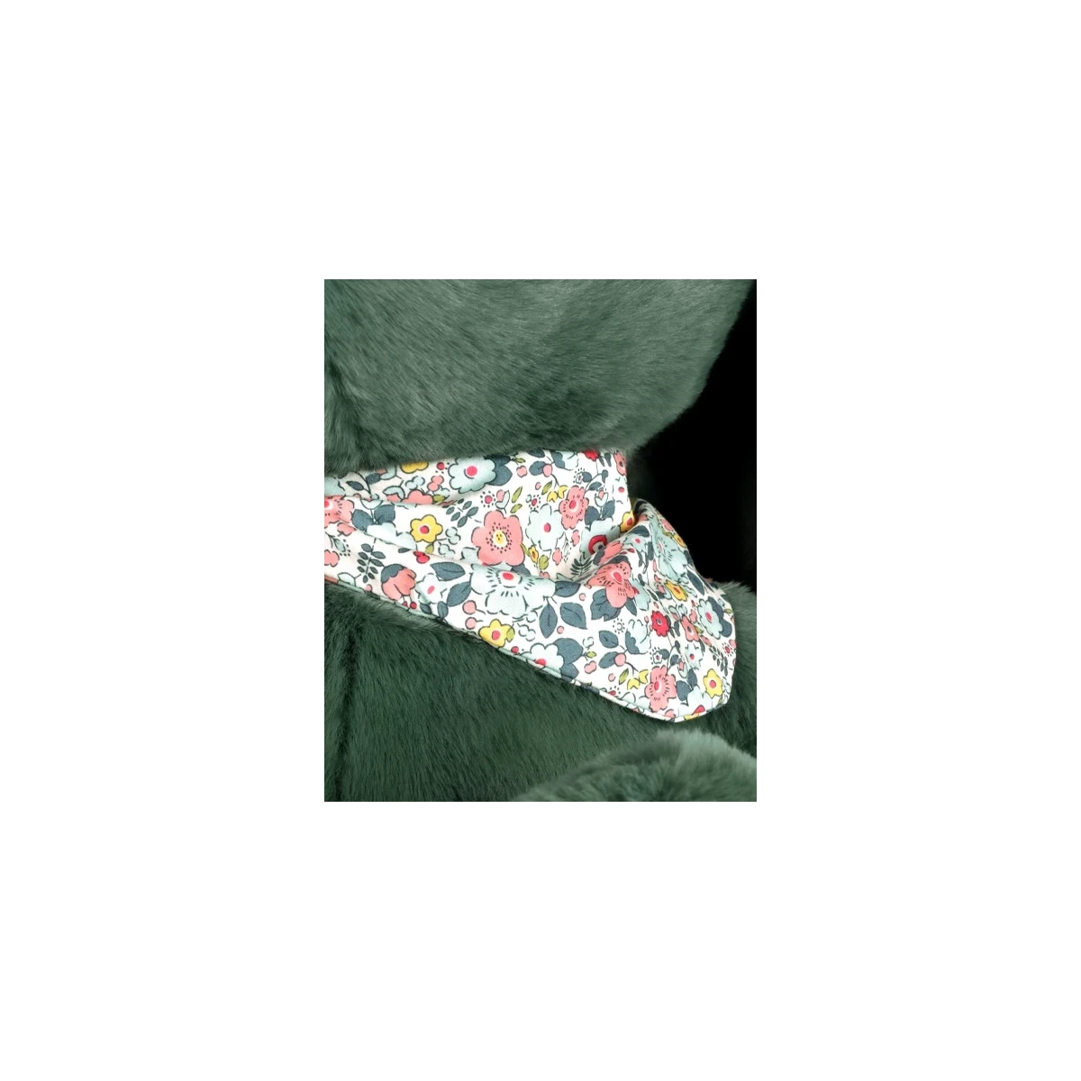 DOUDOU ET COMPAGNIE DOUDOU pluszowy królik Lapin Fleurette  70 cm zielony eukaliptusowy