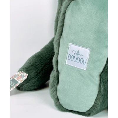 DOUDOU ET COMPAGNIE DOUDOU pluszowy królik Lapin Fleurette  70 cm zielony eukaliptusowy