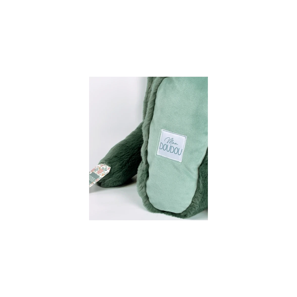 DOUDOU ET COMPAGNIE DOUDOU pluszowy królik Lapin Fleurette  70 cm zielony eukaliptusowy