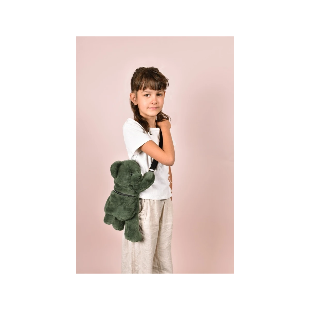 DOUDOU ET COMPAGNIE DOUDOU pluszowa torba na ramię miś  khaki