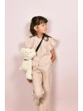 DOUDOU ET COMPAGNIE DOUDOU pluszowa torba na ramię miś  kość słoniowa