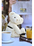 DOUDOU ET COMPAGNIE DOUDOU pluszowa torba na ramię miś  kość słoniowa