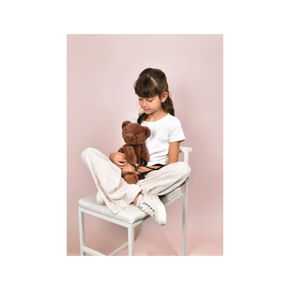 DOUDOU ET COMPAGNIE DOUDOU pluszowa torba na ramię miś  brązowy