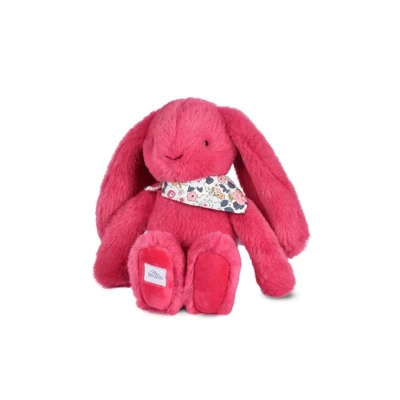 DOUDOU ET COMPAGNIE DOUDOU pluszowy królik Lapin Fleurette  25 cm fuksja