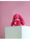 DOUDOU ET COMPAGNIE DOUDOU pluszowy królik Lapin Fleurette  25 cm fuksja
