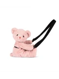 DOUDOU ET COMPAGNIE DOUDOU pluszowa torba na ramię miś  pudrowy róż