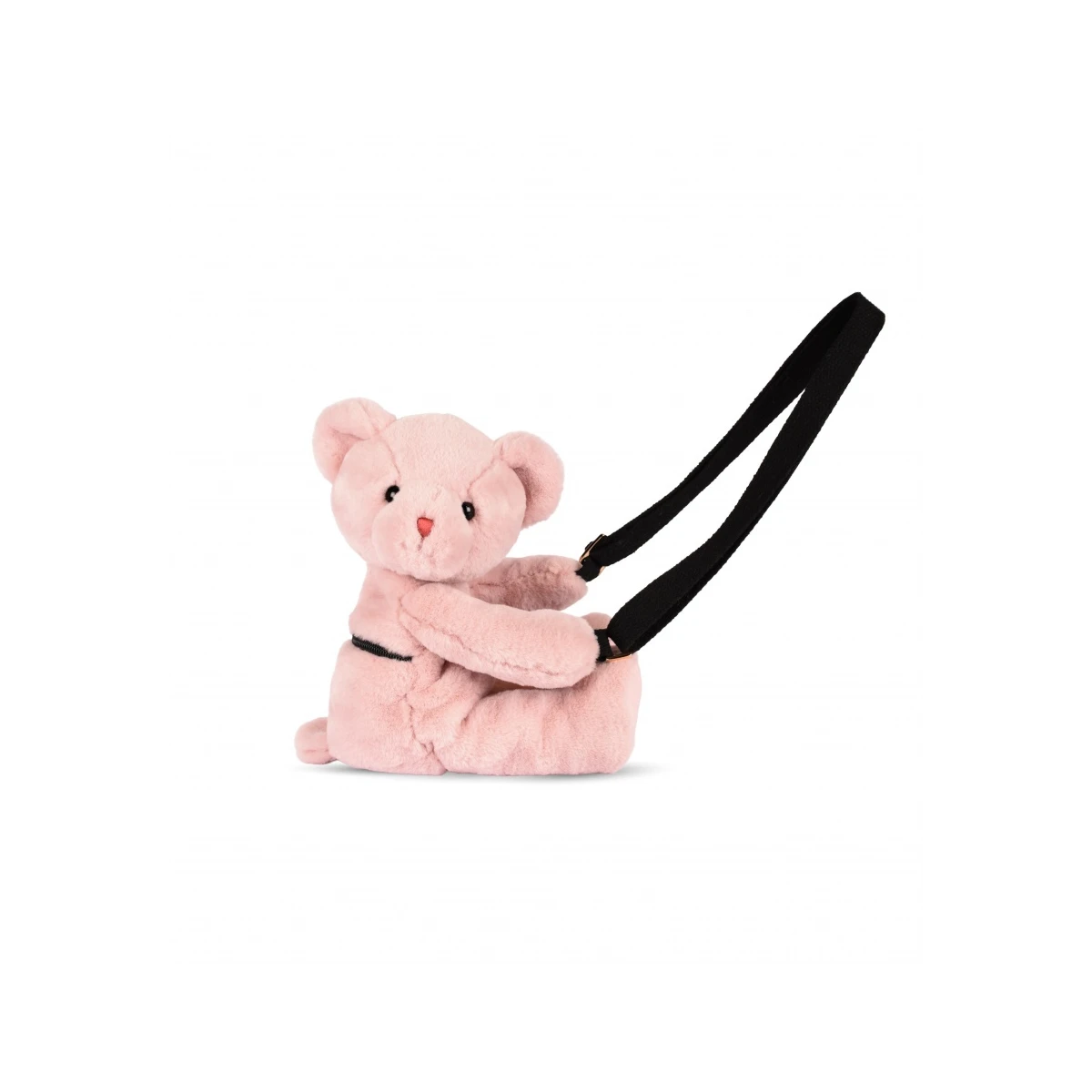 DOUDOU ET COMPAGNIE DOUDOU pluszowa torba na ramię miś  pudrowy róż