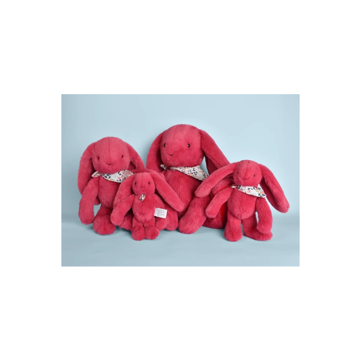 DOUDOU ET COMPAGNIE DOUDOU pluszowy królik Lapin Fleurette  25 cm fuksja