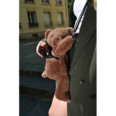 DOUDOU ET COMPAGNIE DOUDOU pluszowa torba na ramię miś  brązowy