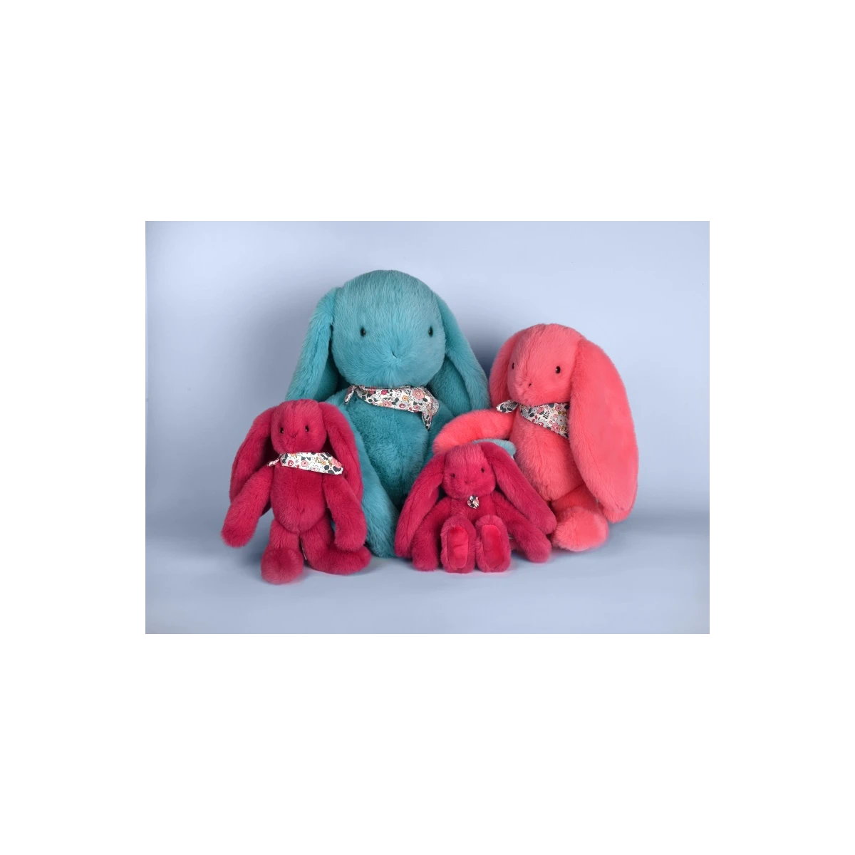 DOUDOU ET COMPAGNIE DOUDOU pluszowy królik Lapin Fleurette  25 cm fuksja