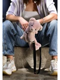 DOUDOU ET COMPAGNIE DOUDOU pluszowa torba na ramię miś  pudrowy róż