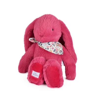 DOUDOU ET COMPAGNIE DOUDOU pluszowy królik Lapin Fleurette  35 cm fuksja