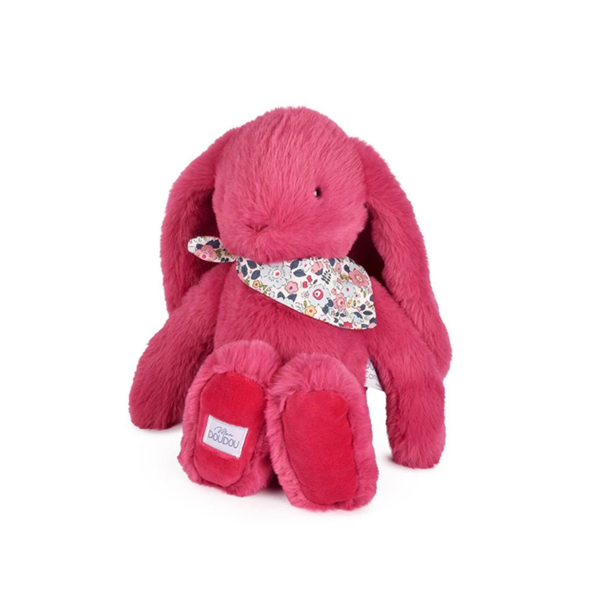 DOUDOU ET COMPAGNIE DOUDOU pluszowy królik Lapin Fleurette  35 cm fuksja