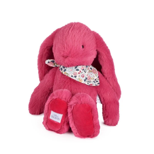 DOUDOU ET COMPAGNIE DOUDOU pluszowy królik Lapin Fleurette  35 cm fuksja