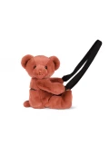 DOUDOU ET COMPAGNIE DOUDOU pluszowa torba na ramię miś  terakota